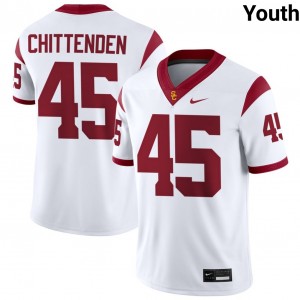 Youth Caden Chittenden White USC Trojans #45 College Football Alumni Jersey 996022-311