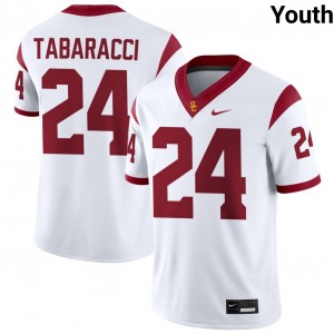 Youth Carson Tabaracci White USC Trojans #24 College Football High School Jersey 949471-179