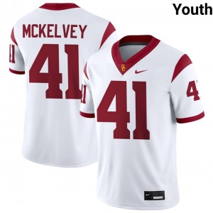 Youth Cian McKelvey White USC Trojans #41 College Football 2025-26 Jerseys 616051-965