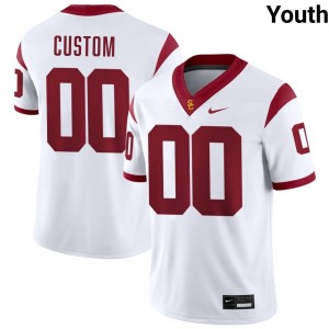 Youth Custom White USC Trojans #00 College Football Player Jerseys 399842-847