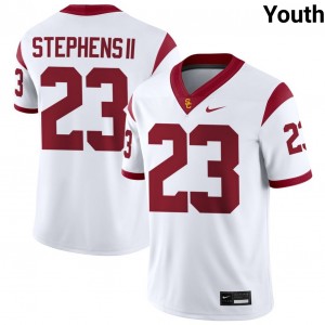 Youth Desman Stephens II White USC Trojans #23 College Football Replica Jerseys 962671-268