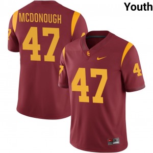Youth Devin McDonough Cardinal USC Trojans #47 College Football Limited Jerseys 347887-808