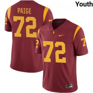 Youth Elijah Paige Cardinal USC Trojans #72 College Football Game Jersey 679977-951