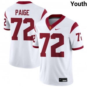 Youth Elijah Paige White USC Trojans #72 College Football Player Jersey 194772-630