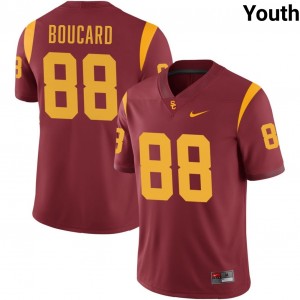 Youth Floyd Boucard Cardinal USC Trojans #88 College Football Embroidery Jerseys 330829-454