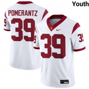 Youth Garrett Pomerantz White USC Trojans #39 College Football University Jerseys 567753-998