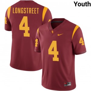 Youth Husan Longstreet Cardinal USC Trojans #4 College Football Player Jersey 142639-940