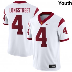 Youth Husan Longstreet White USC Trojans #4 College Football 2025 Jerseys 600840-683