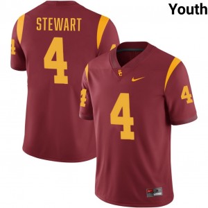 Youth Jahkeem Stewart Cardinal USC Trojans #4 College Football 2025-26 Jersey 467378-453