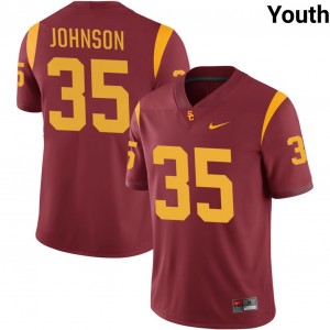 Youth James Johnson Cardinal USC Trojans #35 College Football Limited Jersey 983858-369