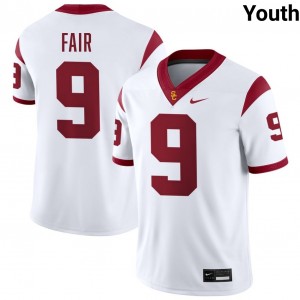 Youth Jay Fair White USC Trojans #9 College Football NCAA Jersey 779988-993