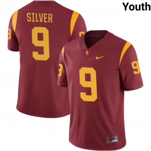 Youth Keeshawn Silver Cardinal USC Trojans #9 College Football Limited Jersey 403798-937