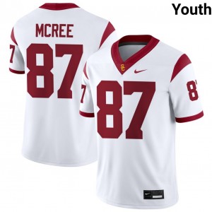 Youth Lake McRee White USC Trojans #87 College Football University Jerseys 325483-368