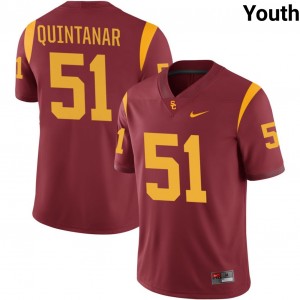 Youth Ryan Quintanar Cardinal USC Trojans #51 College Football Stitched Jersey 946361-353