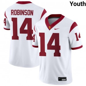 Youth Ta'Mere Robinson White USC Trojans #14 College Football 2025-26 Jersey 419704-648