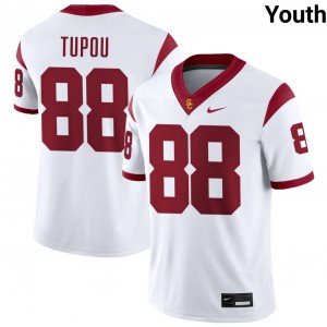 Youth Taniela Tupou White USC Trojans #88 College Football Game Jersey 421005-936