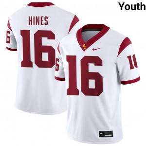 Youth Tanook Hines White USC Trojans #16 College Football Player Jersey 868396-980
