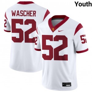 Youth Willi Wascher White USC Trojans #52 College Football 2025 Jerseys 644188-128